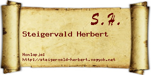 Steigervald Herbert névjegykártya